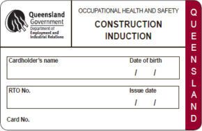 White Card QLD card