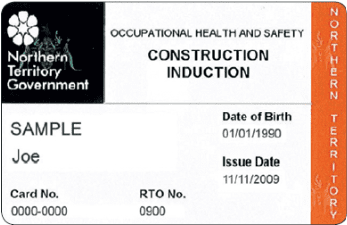 white card Northern Territory License