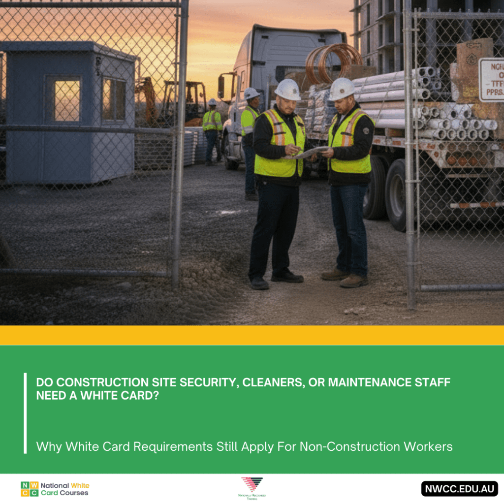 Do Construction Site Security, Cleaners, or Maintenance Staff Need a White Card?