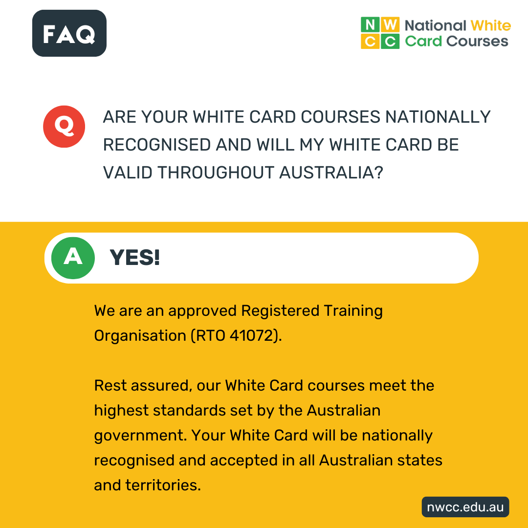 White card course Australia