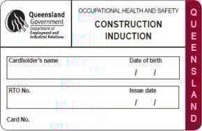 White Card QLD card