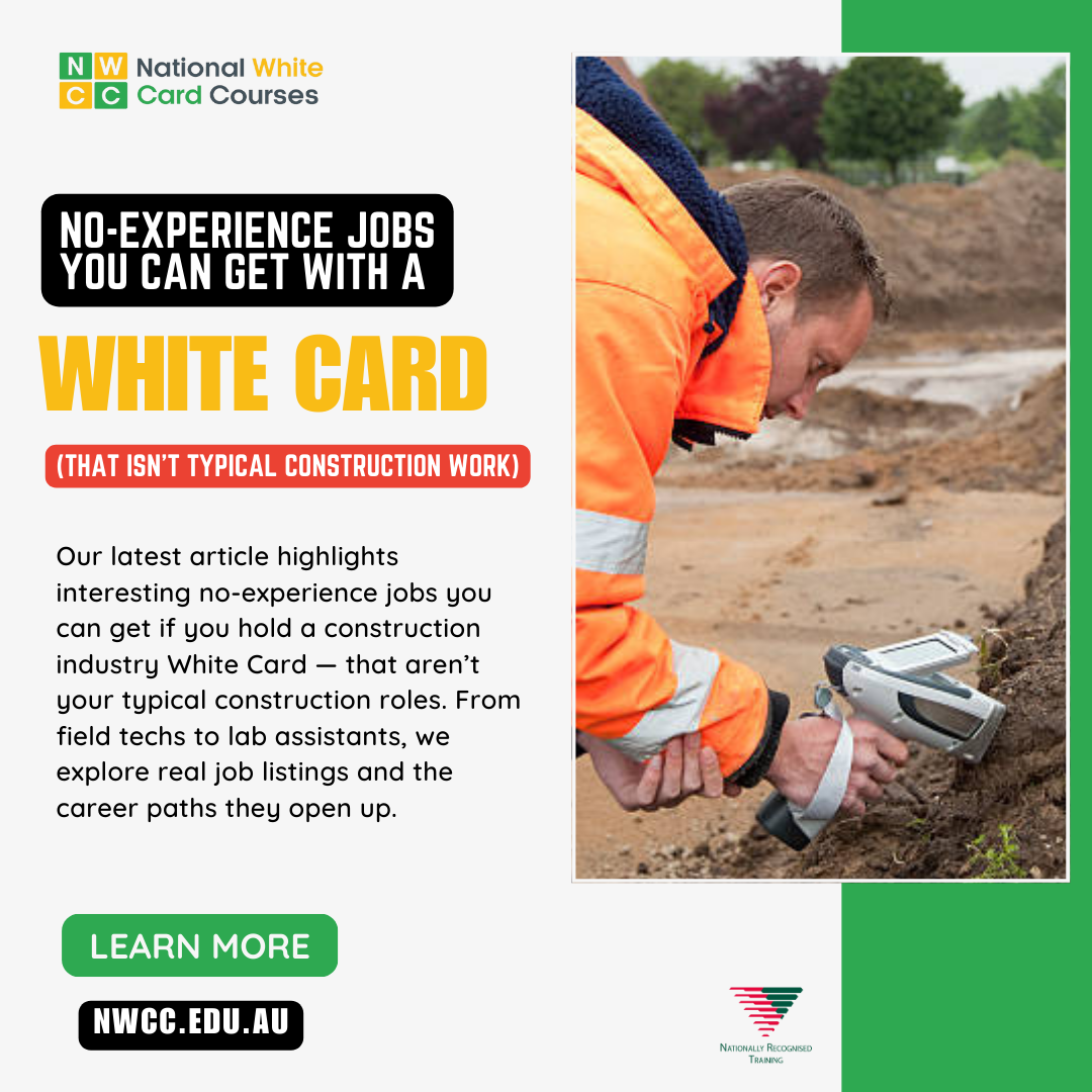 Construction worker using surveying equipment on a worksite