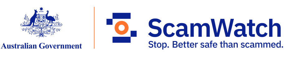 Australian Government and ScamWatch logos side by side