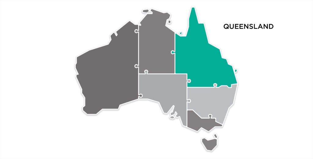 Map of Queensland