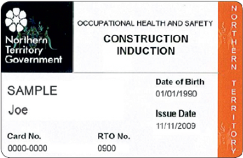 white card Northern Territory License