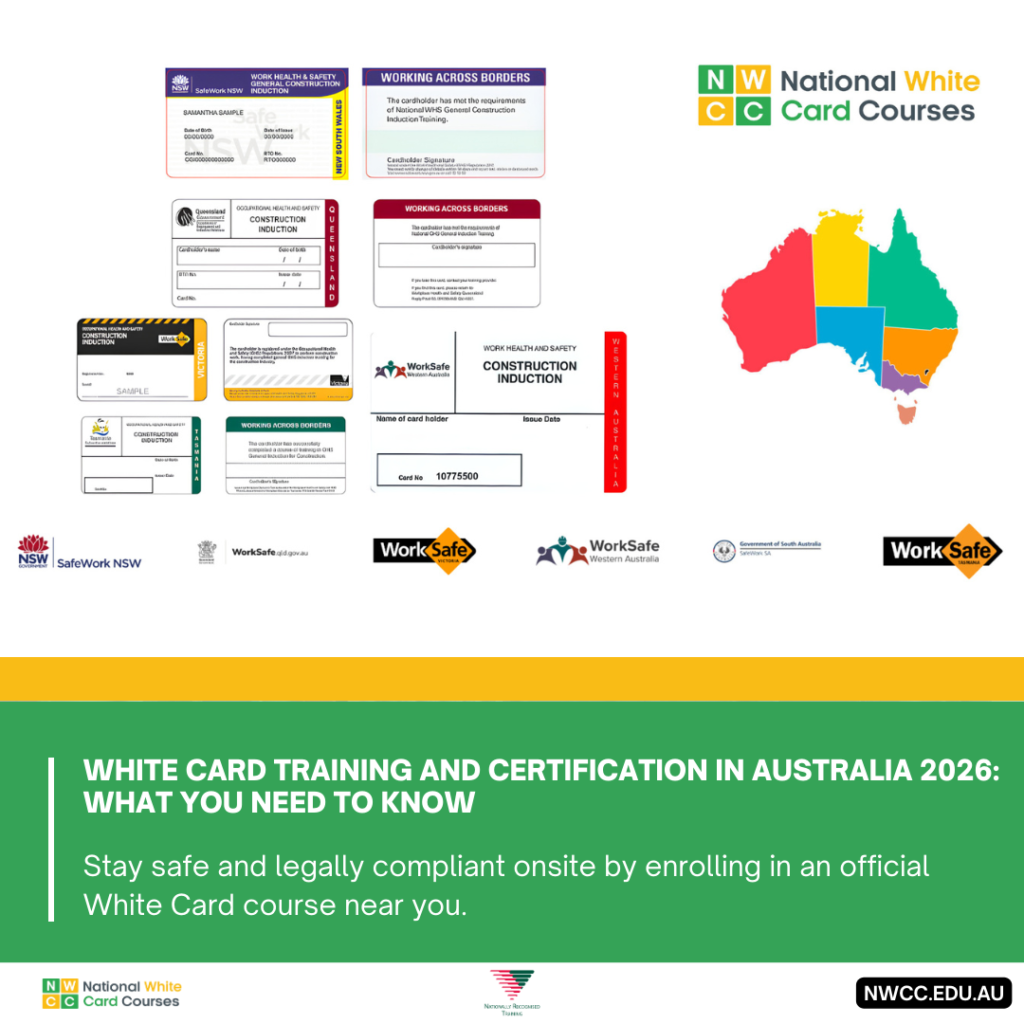 Collection of Australian White Card samples from different states