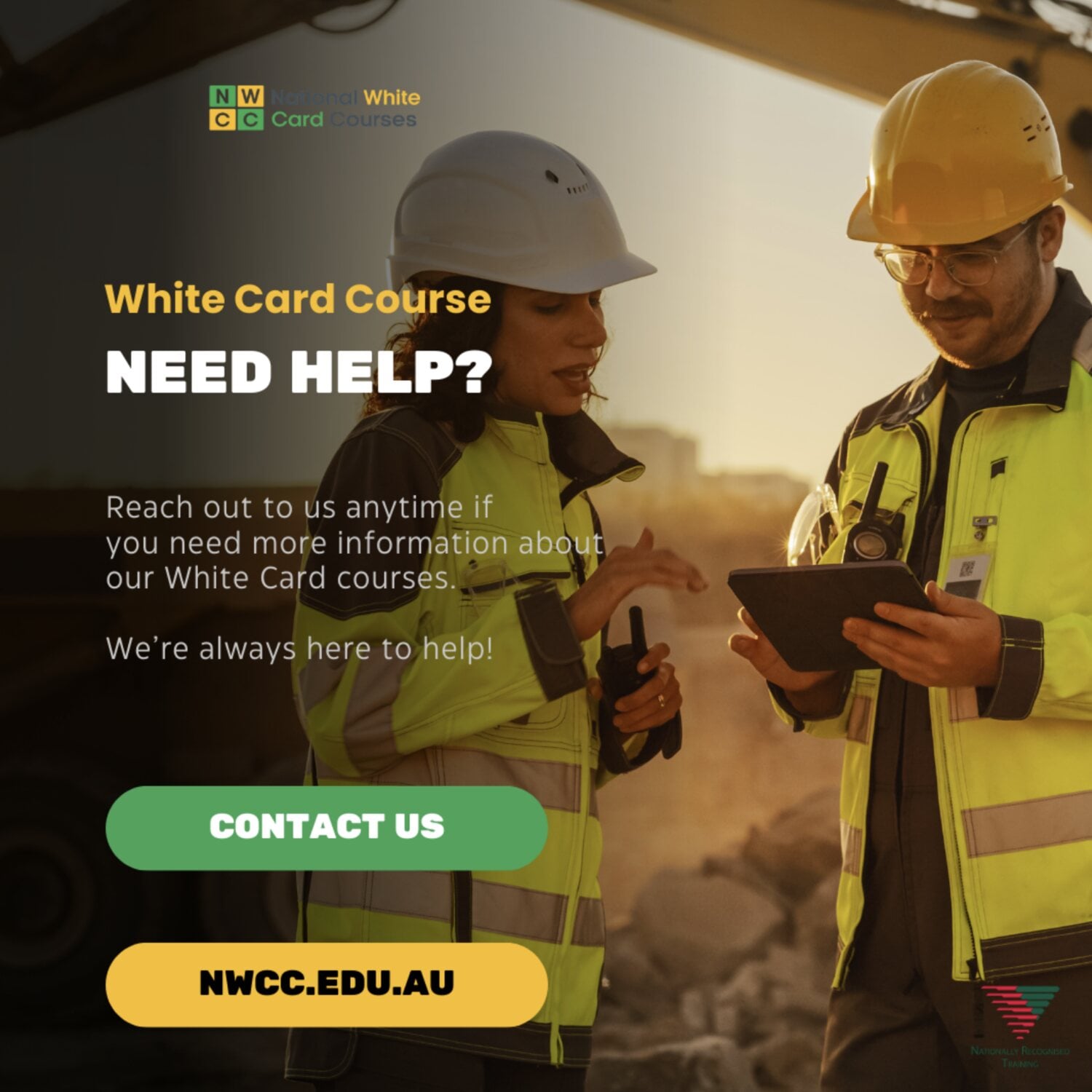 Need help with your White Card course?