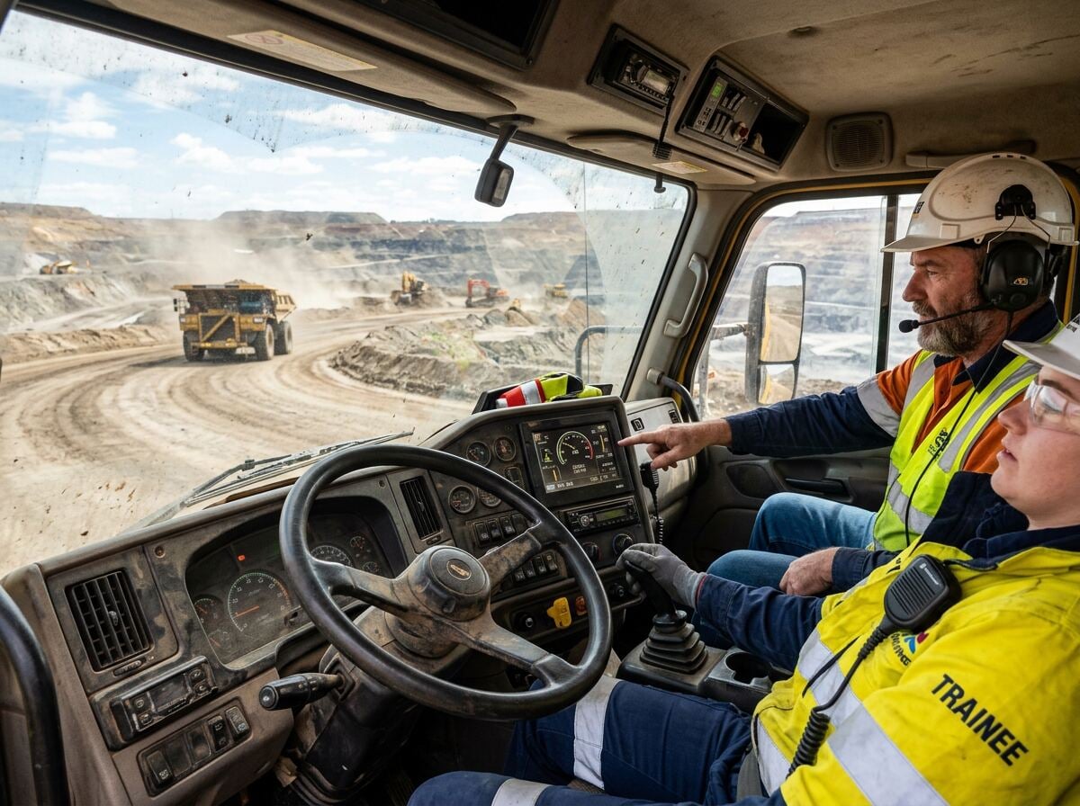 Truck Trainee realistic at work