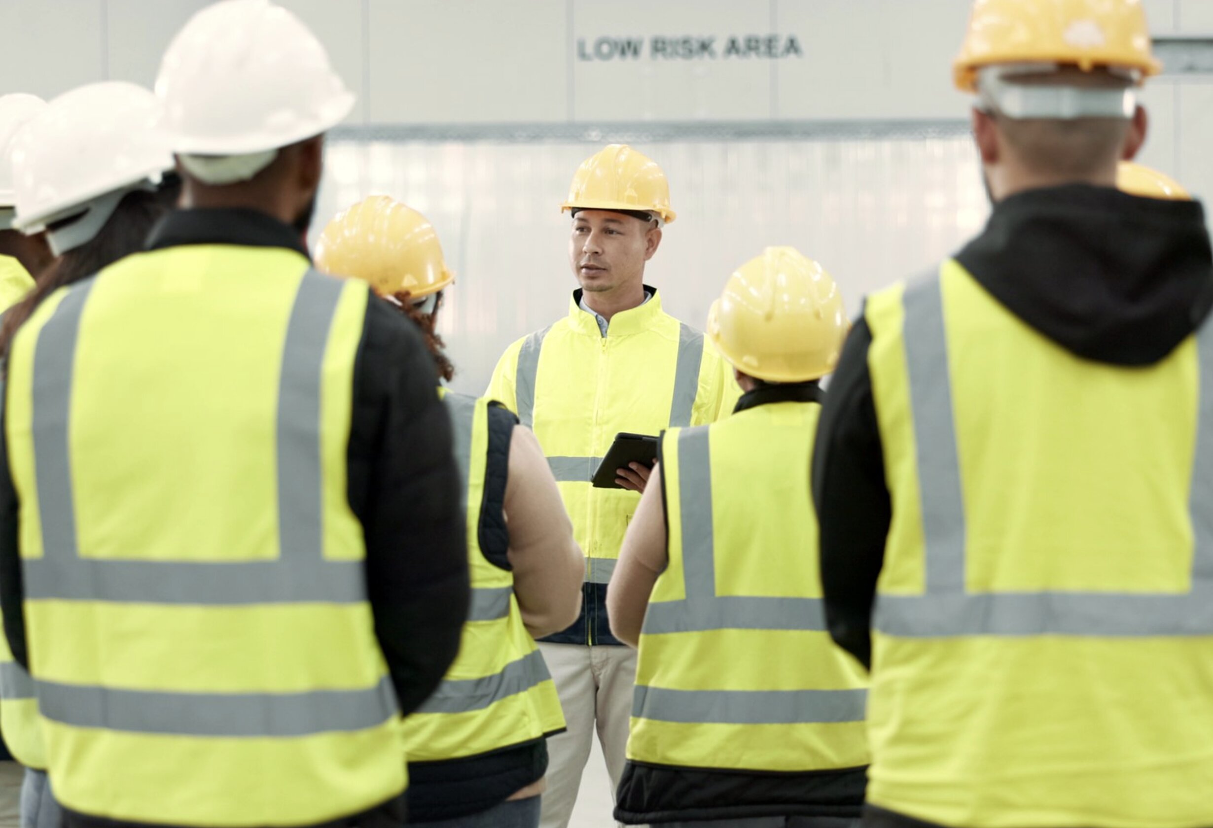 Team of workers meeting up