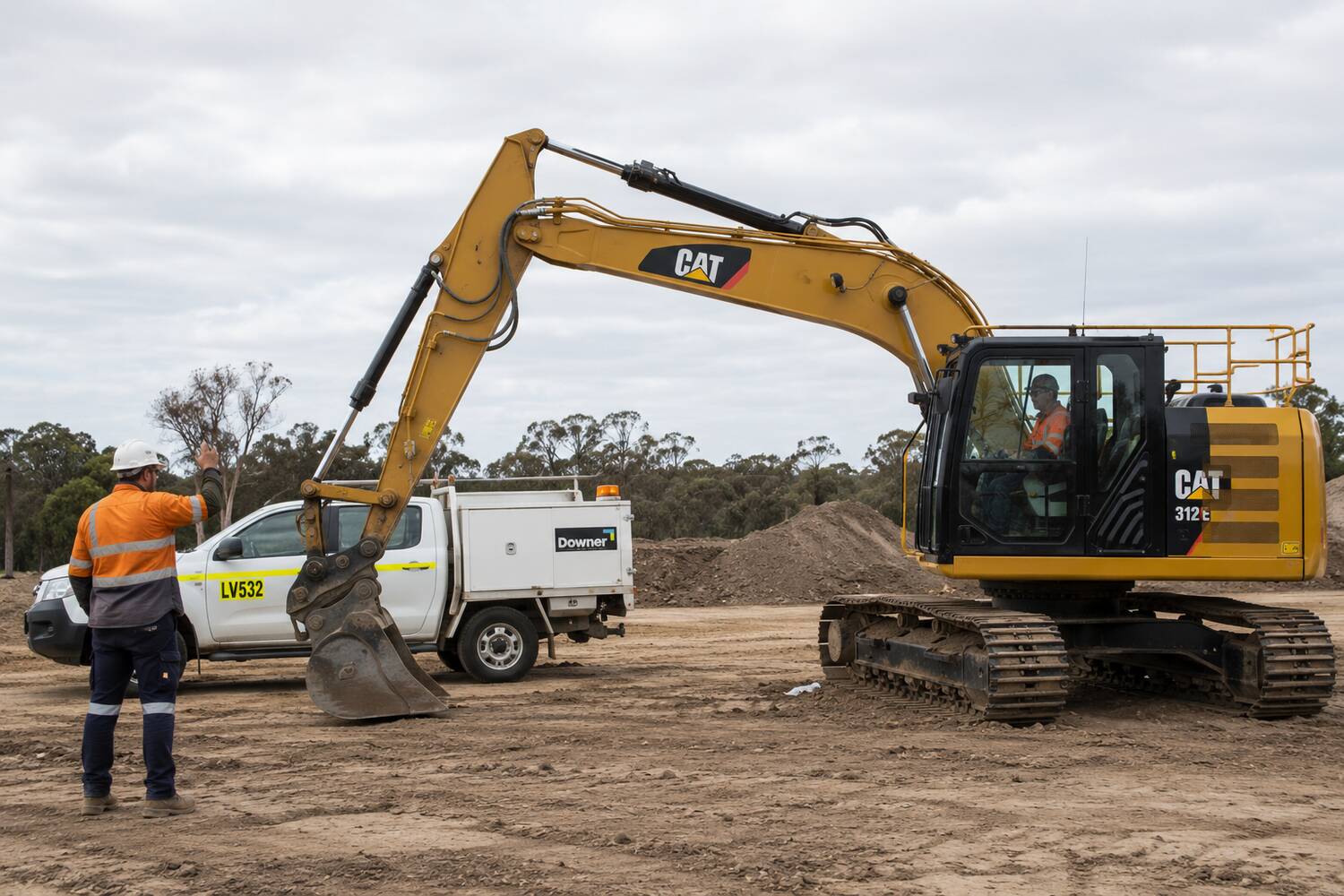 plant support and operator at work in Australia