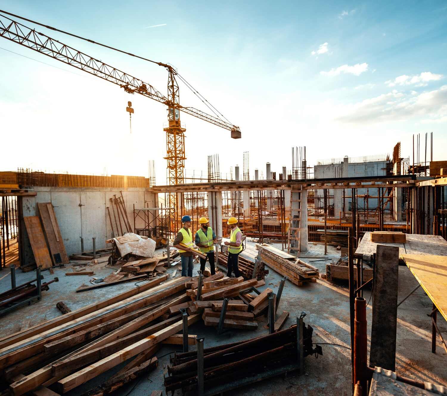 Experienced workers on a construction FIFO site