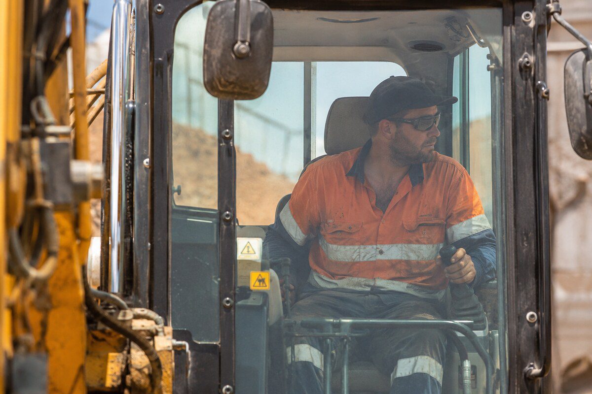 Heavy Machinery Operator at work at a FIFO job