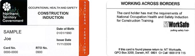 White Card NT sample