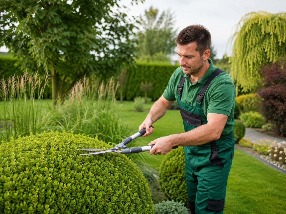 landscaper at work in Australia