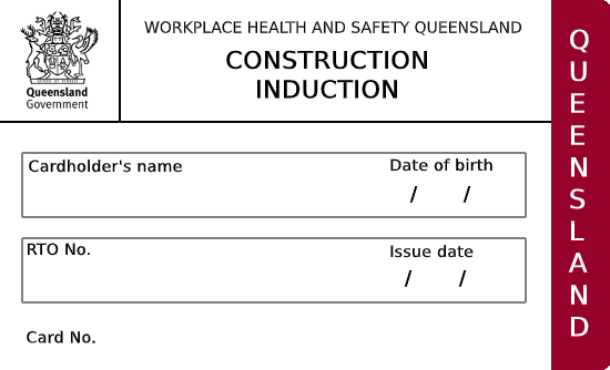 Example QLD White Card